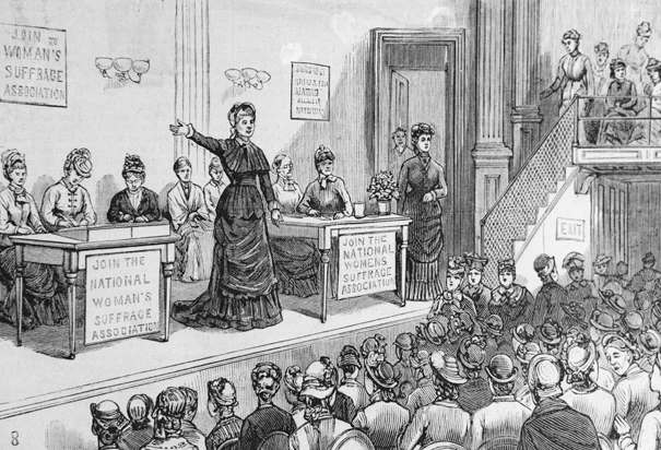 Women's Suffrage Convention drawing