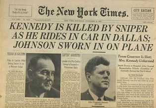 JFK shot newspaper