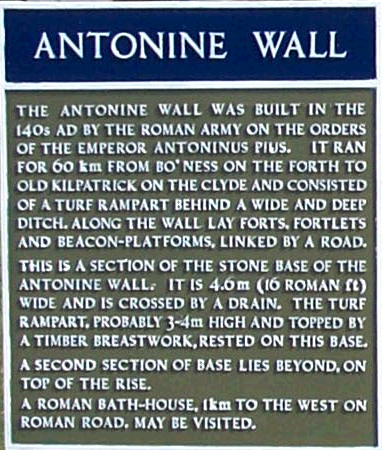 Wall plaque for the Antonine Wall