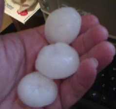 Big hailstones from South Dakota 2013